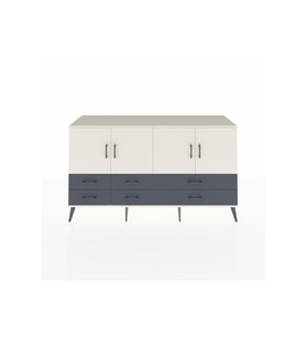 Hyperion Konsol 6 Raflı 6 Çekmeceli 4 Kapaklı 176x44x99 Aytaşı-Aytaşı/Antrasit