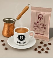BK Gift Kişiye Özel İsimli Türk Kahvesi Fincanı & Bakır Cezve & Türk Kahvesi Seti-11, Arkadaş Hediye, Sevgiliye Hediye