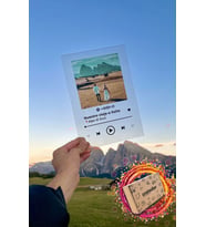 Kişiye Özel Fotoğraf Ve Spotify Şarkı Baskılı Şeffaf Çerçeve