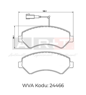 ÖN - İKAZ KABLOLU BALATA FIAT DUCATO (250) (11-) PEUGEOT BOXER (11-) CİTROEN JUMPER (11-)