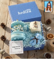 Kişiye Özel Karikatürlü Venedik Aşığı Arkadaşa Hediye Hediye Kutusu - Kişiye Özel T Kupa, Atlı Karınca Müzik Kutusu, Peluş Anahtarlık Doğum Günü Hediyesi