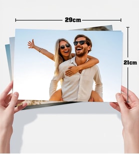 BK Gift Kişiye Özel Fotoğraflı A4(21x29cm) Klasik Fotoğraf Baskısı - 20 Adet (Beyaz)