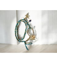 Choker Gold Zincir Kolye (Turkuaz)