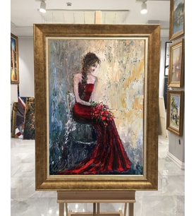 Altın Paspartulu Çerçeveli Tablo C814 (Gold)