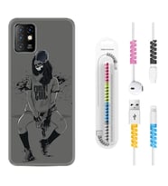 INFINIX Hot 8 9 10 11S Hot 10 Play 10T Kılıf Kablo Koruma Spiral Silikon Purest Evil 1627