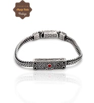 Yeni Model Cihan Albora Bilekliği 925 Ayar Saf Gümüş Erkek Bileklik 201024940 (Silver)