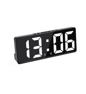 TechTic Masa Saati Derece Alarm Takvim Pil(Dahil Değildir)+Şarjlı Led Işıklı Dijital