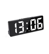 TechTic Masa Saati Derece Alarm Takvim Pil(Dahil Değildir)+Şarjlı Led Işıklı Dijital