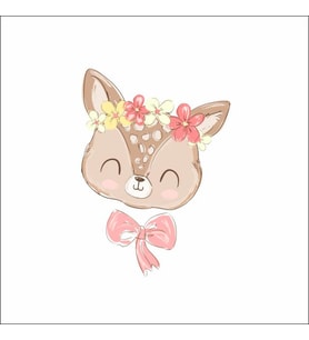 Sevimli Geyik Sticker Duvar Sticker 25x25 CM