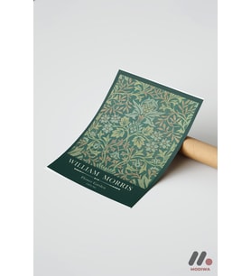 William Morris Flower Garden Deseni, Çerçevesiz Yüksek Kalite Duvar Afişi - Ev