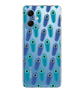 PrintiFy Xiaomi Redmi Note 12 5G ile Uyumlu 1mm Slim Fit Nazar Boncuğu 4 Baskılı Şeffaf  Kılıf
