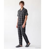 LC WAIKIKI Antrasit Regular Fit Ekose Erkek Pijama Takımı
