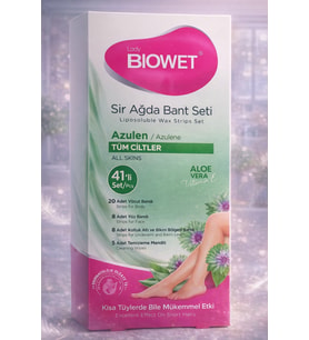 Biowet Sir Ağda Bant Seti Azulen Aloe Vera Tüm Ciltler İçin 41 Parça Kolay Kullanım 1 Paket