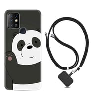 INFINIX Hot 8 9 10 11S Hot 10 Play 10T Kılıf Boyun Askılı Silikon Hello Panda 1709