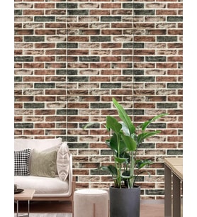 Kendinden Yapışkanlı 3D Tuğla Desen Sünger Duvar Paneli 70CMx70CM Karavan Salon Duvar Kağıdı Nw186