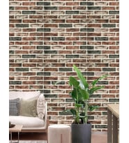 Kendinden Yapışkanlı 3D Tuğla Desen Sünger Duvar Paneli 70CMx70CM Karavan Salon Duvar Kağıdı Nw186 (Çok Renkli)