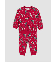 LCW baby Kırmızı Minnie Mouse Kız Bebek Eşofman Takımı