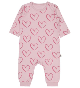 Civil Baby Tramlı Kalp Empirme 6-18 Ay Tulum - Pembe (Pastel Pembe)