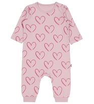 Civil Baby Tramlı Kalp Empirme 6-18 Ay Tulum - Pembe (Pastel Pembe)