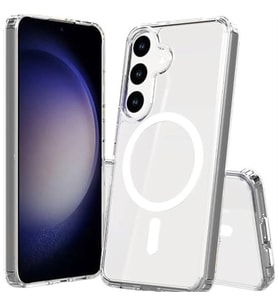 coverzone Samsung Galaxy S26 Plus ile uyumlu K?l?f Wireless ?arj �zellikli Magsafe ile uyumlu Nitro Anti Shock Transparan K�?eler Airbag Korumal? Ultra Kal?n ?effaf K?l?f
