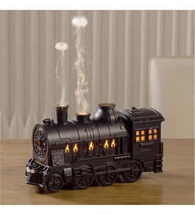 Oddity Tren Şekilli Buhar Difüzörü 300ML LED Alevli Gece Lambası USB Aroma Cihazı