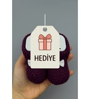 Patik Hediyeli 5 Parçalı Puantiye Baskılı Hastane Çıkışı (Kırmızı)