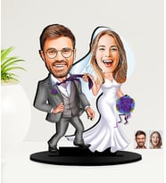 Kişiye Özel Karikatürlü  Sevgililer Günü Hediyesi   MDF Biblo