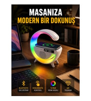 Mey İthalat® 13 Renk Seçenekli Kablosuz Şarj Cihazlı LED Lamba