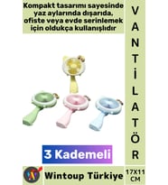 #Vantilatör Kompakt Sessiz Çalışma Kablosuz Usb Şarjlı 3 Kademeli Masa Mini El Fanı Vantilatör