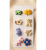 Sevimli Kawaii Figürlü PVC Terlik Süsü Seti 8 Adet – Renkli Terlik Aksesuarı