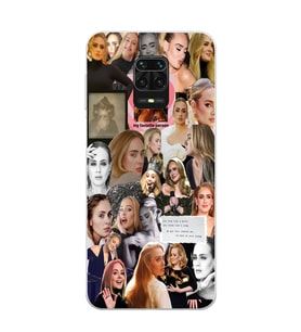 Redmi Note 9 Pro / 9s Uyumlu Adele Kolaj Tasarımlı Şeffaf Telefon Kılıfı