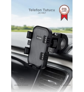 Torima Telefon Tutucu 2si1 Arada Bisiklet Motosiklet ve Scooter Telefon Tutacağı JX067 Siyah