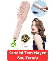 Otomatik Kendini Temizleyen Tarak Sihirli Geri Çekilebilir Saç Fırçası Masaj Anti-Statik Güzellik