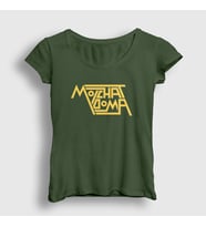 Presmono Kadın Haki Logo Molchat Doma T-Shirt 549869tt (Haki)