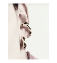 Chunky Earcuff Bombeli Earcuff Silver Renk (Çok Renkli)