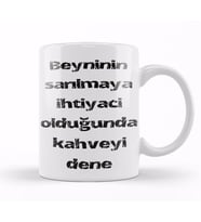 Komik Söz ihtiyacın Olduğunda Kahveyi Dene Kupa Bardak Porselen