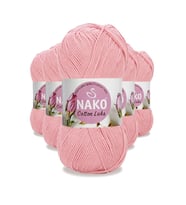 Northcity 5 Adet Cotton Lüks Yelek Tunik Kazak Bluz Hırka İpi Yünü Açık Pembe 97548