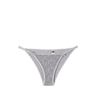 Tutku 12' li Kadın Çift Biyeli Önü Tüllü Bikini Külot (Gri)