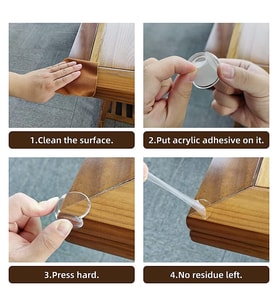 Silikon Şeffaf Masa Kenarı Köşe Koruması