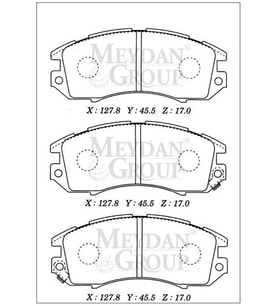 SUBARU IMPREZA- 93/96; ÖN FREN BALATASI (DİSK) (127,8X45,5X17) (DAIWA) 26296-FA000 050-6350