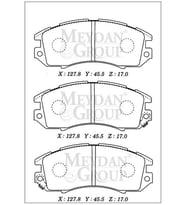 SUBARU IMPREZA- 93/96; ÖN FREN BALATASI (DİSK) (127,8X45,5X17) (DAIWA) 26296-FA000 050-6350