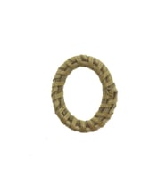 20 Adet 4x3cm Doğal Hasır Aksesuar Oval