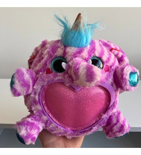Peluş Pembe ve Şeritli Kalpli - Mavi Su Dünyası (Çok Renkli)