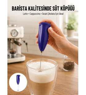 Portatif Kahve Köpürtücü – Latte, Cappuccino, Milkshake ve Puding Yapıcı