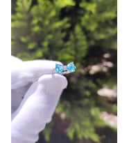 Kadın Zirkon Taşlı Fiyonk Model Yüzük (Mavi)