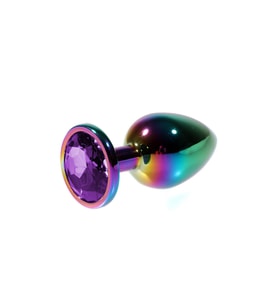 Metal Mor Taşlı Rainbow anl tıkac Orta Boy