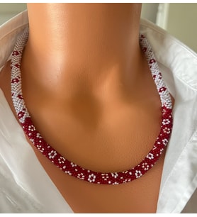 Chibeads Renk Geçişli Kırmızı Kadın Kolye