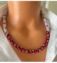 Chibeads Renk Geçişli Kırmızı Kadın Kolye