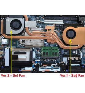 Clevo NH55RD ile Uyumlu Fan V2 (Sol Fan)