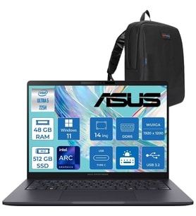 Asus Expertbook B3 (B3405CCA) Intel® Core™ Ultra 5 225H 48GB Ddr5 512GB SSD Intel® Arc™ Grafik 14"WUXGA(1920 x 1200)400 NIT,SRGB:%100 WIN11HOME Taşınabilir Bilgisayar U5225H16512B0DH17+ZETTAÇANTA